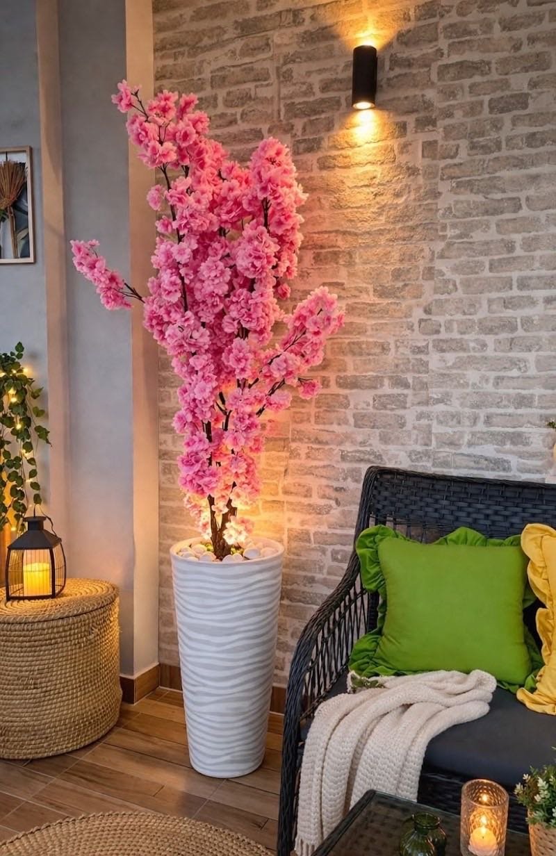 Pink blossom artificial tree by Afloraa