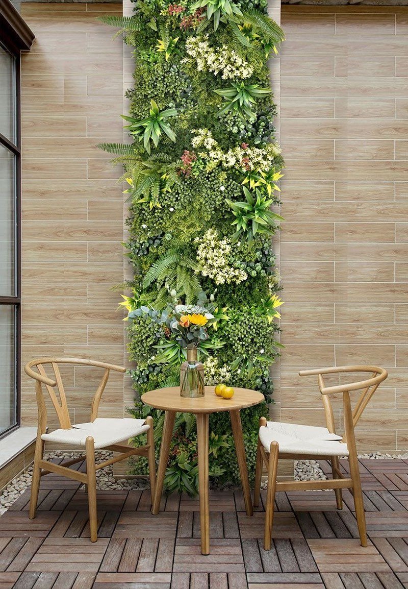 Artificial green wall installation by Afloraa